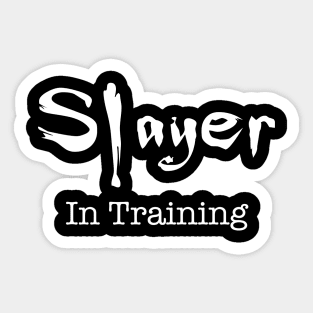 Slayer in Training - White Logo Sticker